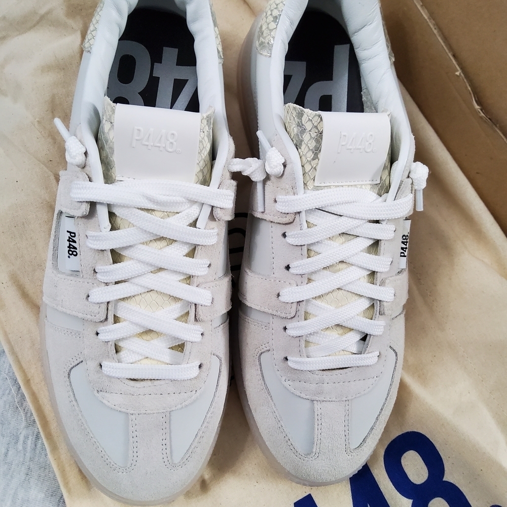 P448 Sneakers with Snakeskin Trim - Picture 6 of 7